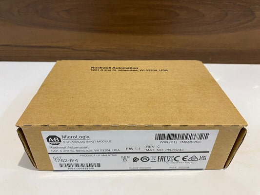 Allen-Bradley 1762-IF4 /B MicroLogix 1200 Analog Input Module AB 1762IF4 Sealed DHL / UPS / FedEx