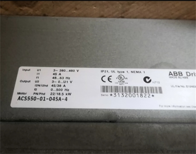 1PC New ABB ACS550-01-045A-4 Inverter In Box Via DHL 2-5 Days Delivery