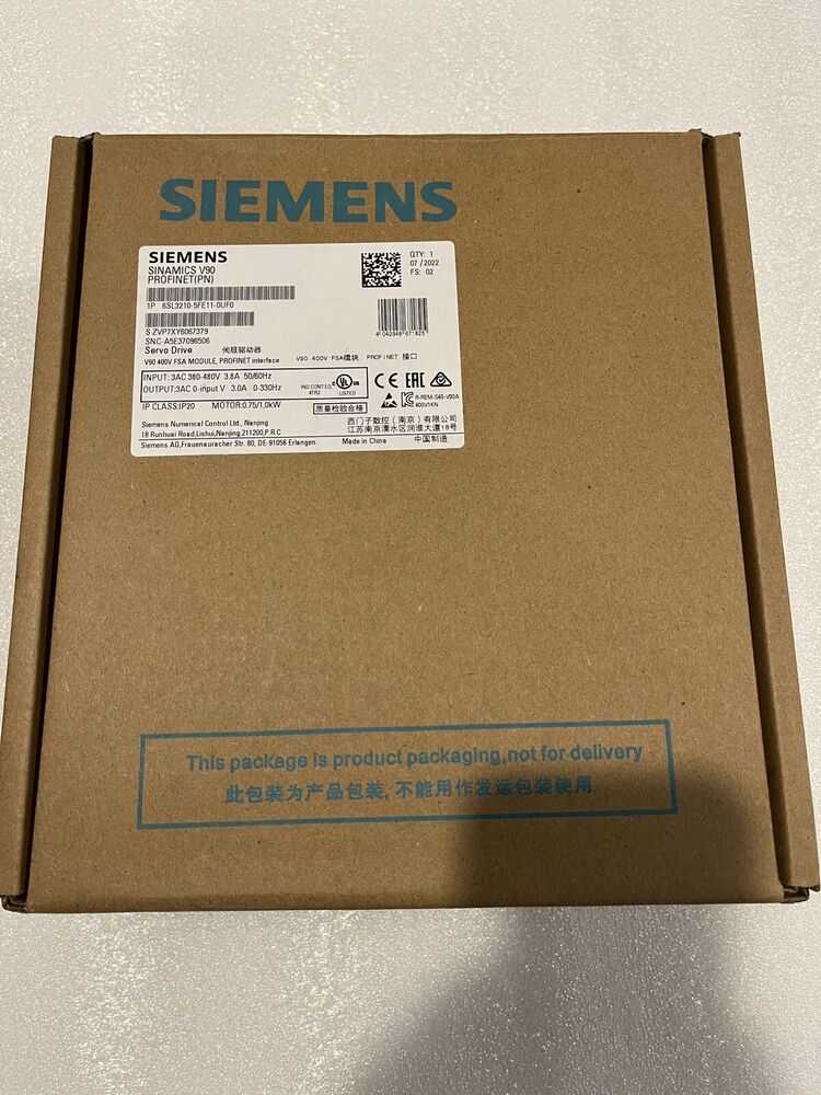 Siemens New Servo Drive 6SL3210-5FE11-0UF0 In Stock Fast Shipping By UPS / Fedex / DHL