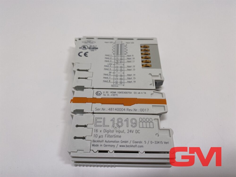 Beckhoff 16-Kanal-Digital-Eingang EL1819 Ethercat - Terminal El 1819 24 V Dc, 10