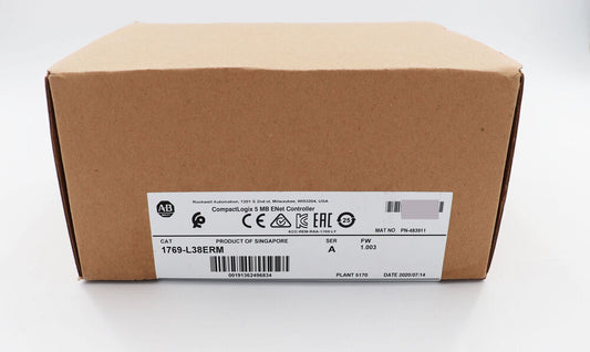 New Factory Sealed Allen-Bradley 1769-L38ERM CompactLogix 1769-L38ERM Free Ship Fedex or DHL