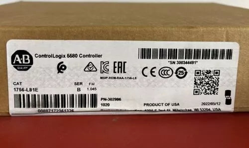 Allen-Bradley 1756-L81E ControlLogix 5580 Controller Processor 1756L81E NEW DHL / UPS / FedEx