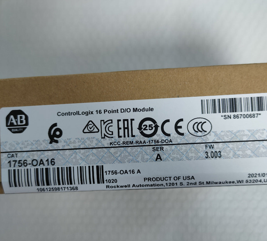 Allen-Bradley AB 1756-OA16 ControlLogix 16-point D/O Module Ser A 1756OA16 NEW DHL / UPS / FedEx