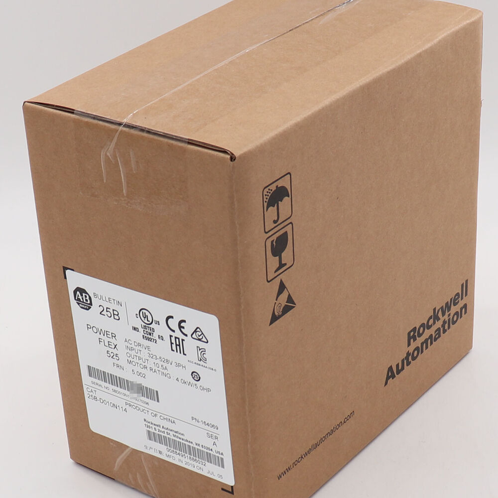 Allen-Bradley 25B-D010N114 PowerFlex 525 4.0kW/5.0Hp Factory Sealed 25B D010N114 DHL / UPS / FedEx