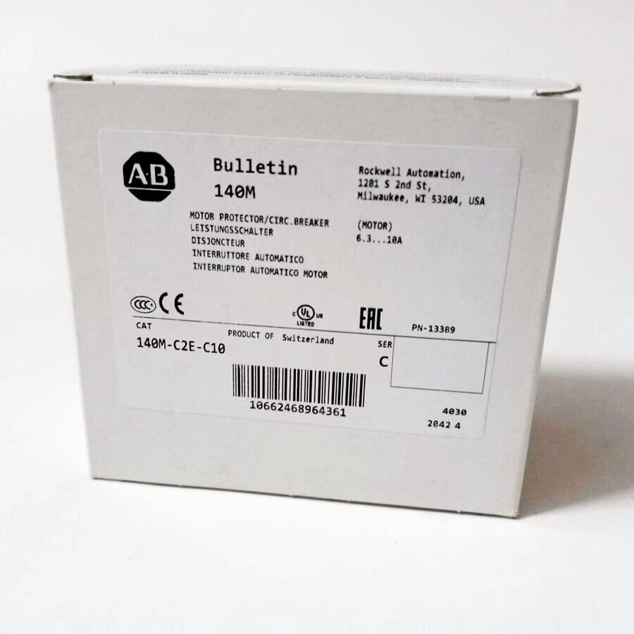 Allen Bradley 140M-C2E-C10 / AB 140MC2EC10 Brand New Breaker Fast Free Shipping DHL / UPS / FedEx