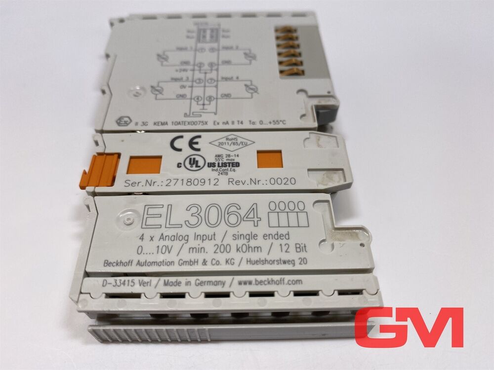 Beckhoff EtherCAT - terminal 4-channel analog input EL3064 4 x