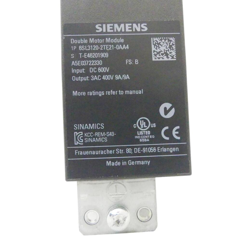 SIEMENS SINAMICS S120 6SL3 120-2TE21-0AA4 6SL3120-2TE21-0AA4 FS: B-unused-- Fedex / DHL