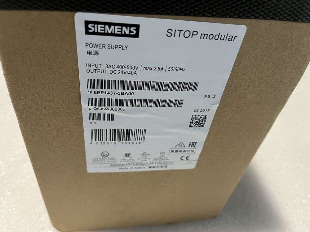 Siemens SITOP Modular 6EP1437-3BA00 New in stock By DHL/UPS/FedEx Shipping UPS / Fedex / DHL