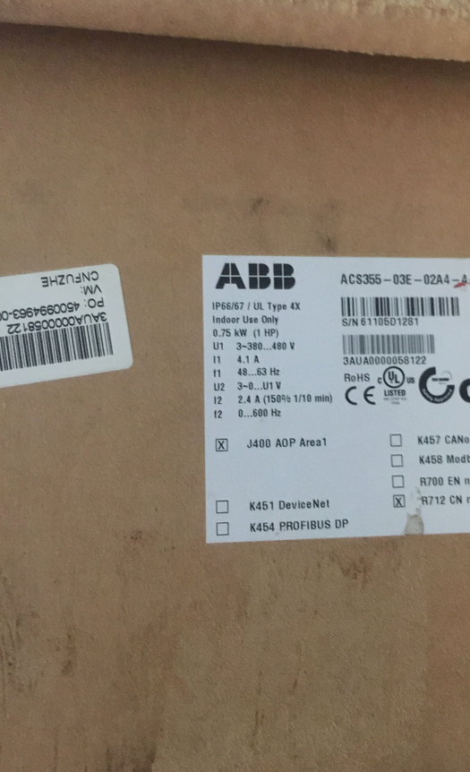 New 1PC ABB ACS355-03E-02A4-4 Inverter ACS35503E02A44 Expedited Shipping