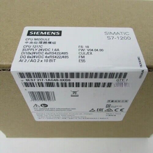 6ES7217-1AG40-0XB0 100% brand new original module controller, free shipping UPS / DHL / Fedex