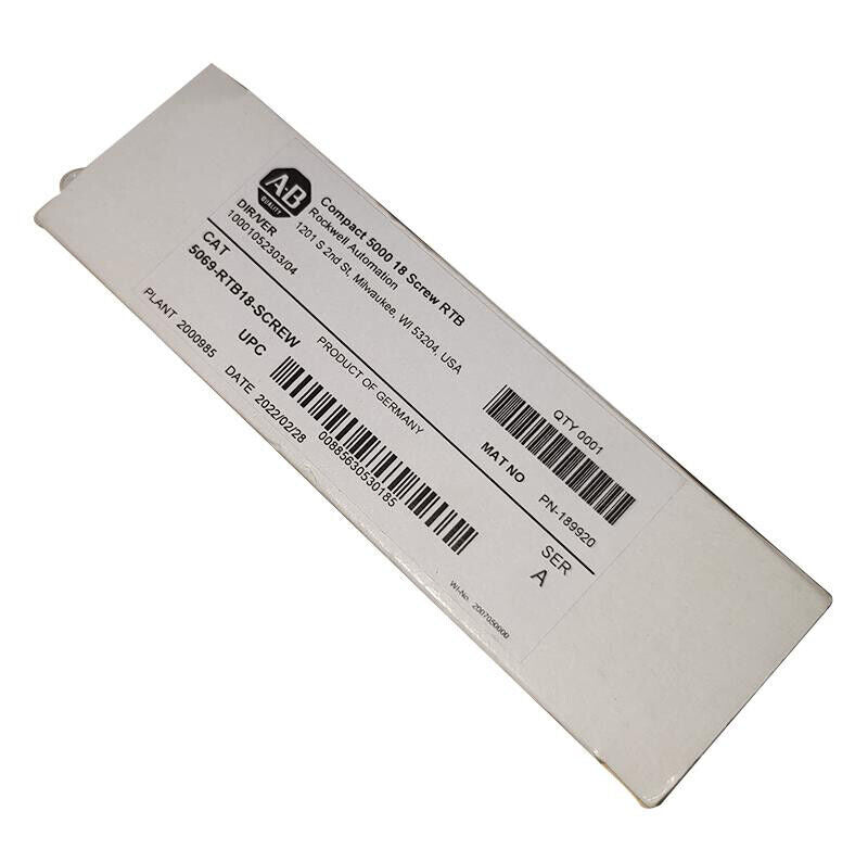 New Sealed Allen Bradley AB 5069-RTB18-SCREW /A Compact 5000 18-Screw Overstock DHL / UPS / FedEx