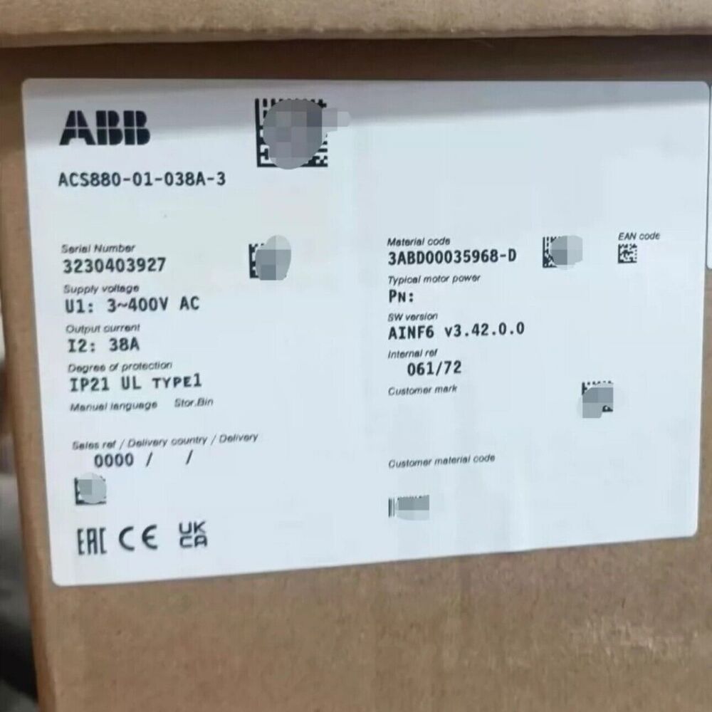 ACS880-01-038A-3 New ABB Frequency Converter ACS880-01-038A-3 Fast Shipping 1pcs