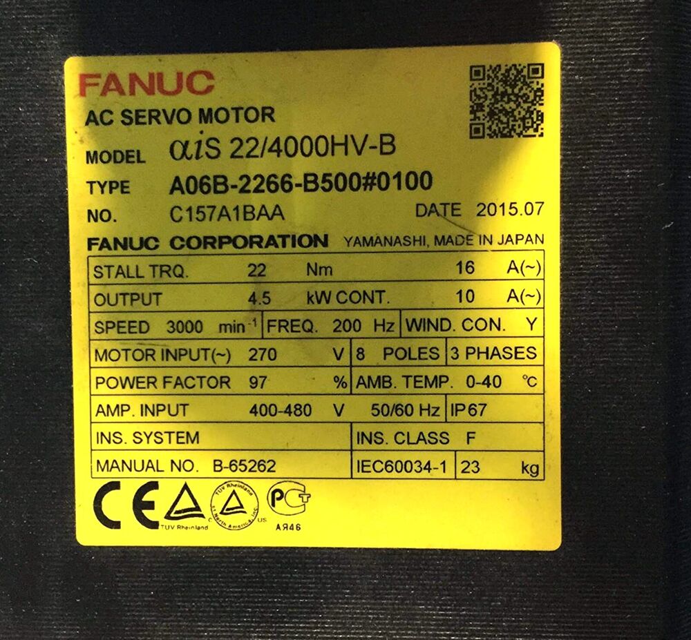 NEW FANUC A06B-2266-B500#0100 Servo Motor DHL / UPS / FedEx