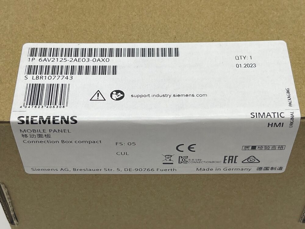 New Siemens 6AV2125-2AE03-0AX0 SIMATIC HMI connection box 6AV2 125-2AE03-0AX0