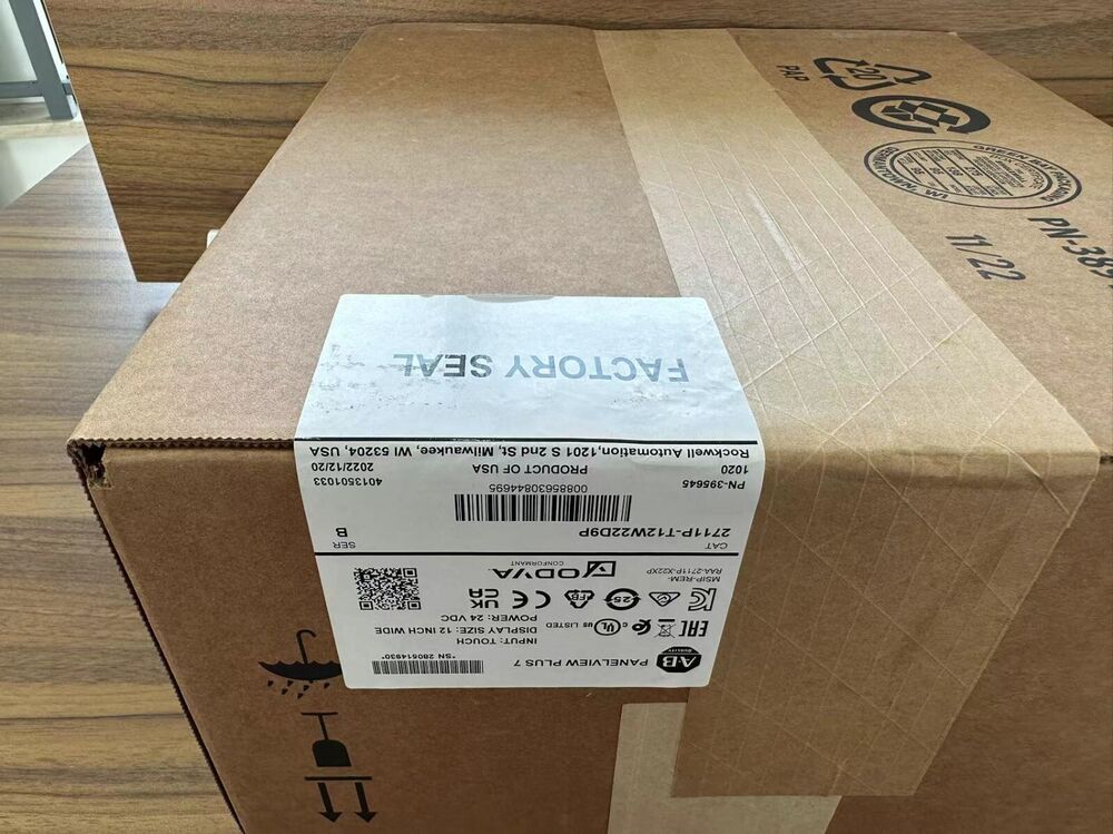 New Sealed Allen-Bradley AB 2711P-T12W22D9P PanelView Plus 7 Color Touch 12" DHL / UPS / FedEx