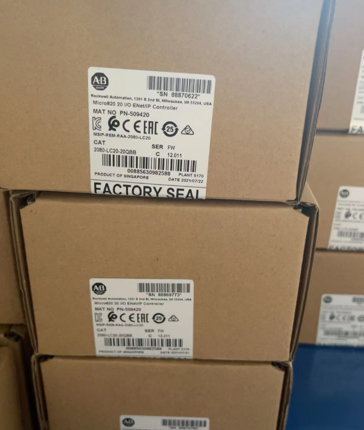 2080-LC20-20QBB Allen Bradley Micro820 20 I/O ENet/IP Controller 2080LC2020QBB DHL / UPS / FedEx