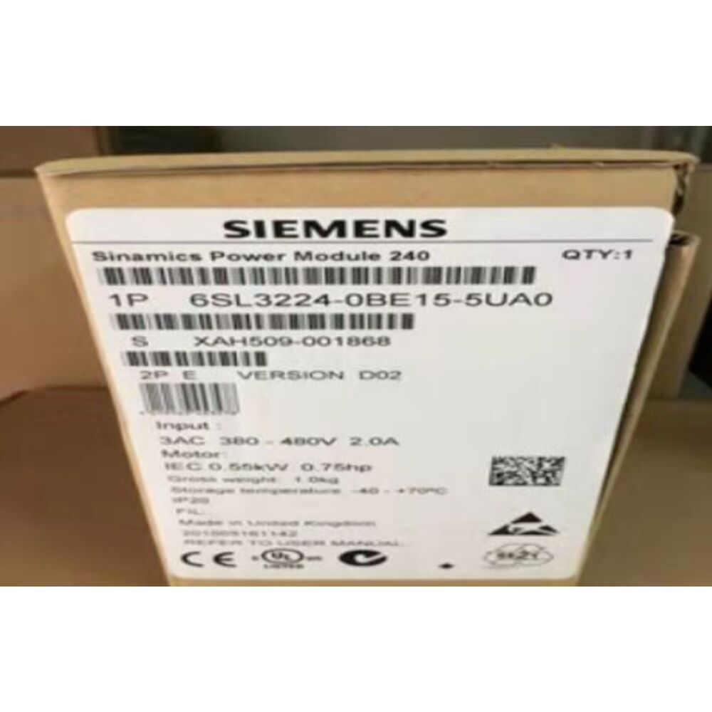 New Siemens 6SL3224-0BE23-0AA0 G120 PM240 Power Module 6SL3 224-0BE23-0AA0