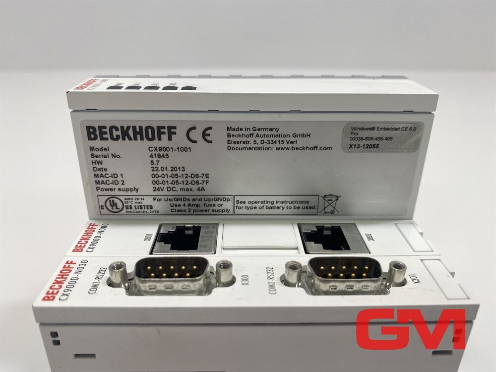 Beckhoff Control Unit CX9001-1001 Module Set CX9000-N030 CX9000-N000 Hw 5.7 Unit