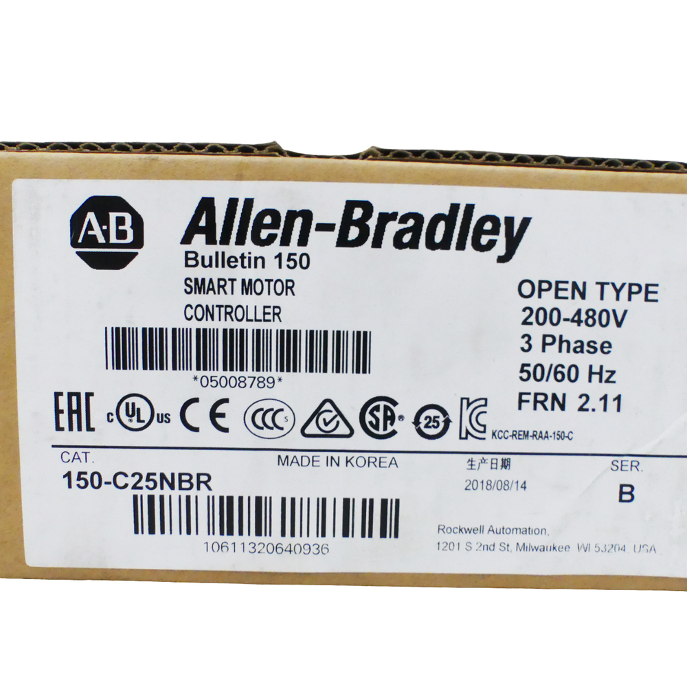 ALLEN-BRADLEY BULLETIN 150 150-C25NBR Smart Motor Controller -sealed-- Fedex or DHL