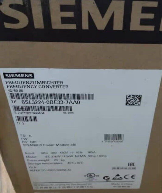 Siemens Converter 6SL3224-0BE33-7AA0 New In Stock Fast Shipping UPS / Fedex / DHL