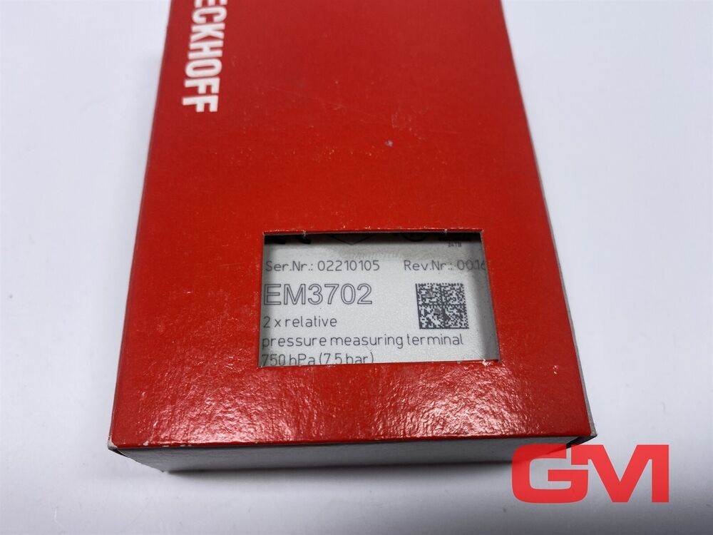 Beckhoff Analog Input Terminal EM3702 Relativdruck Ethercat