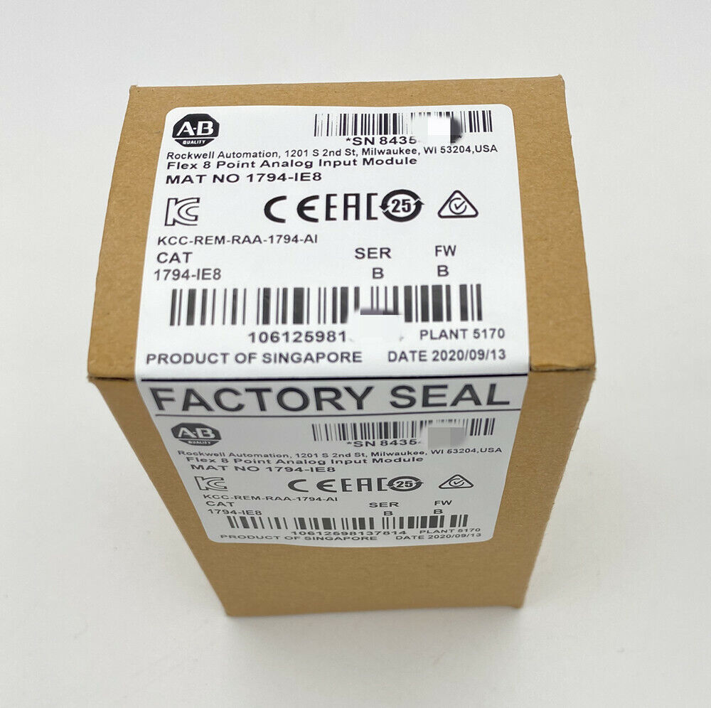 1P Allen-Bradley 1794-IE8 New Sealed 1794-IE8 /B Flex 8 PointAnalog Input Module Fedex or DHL