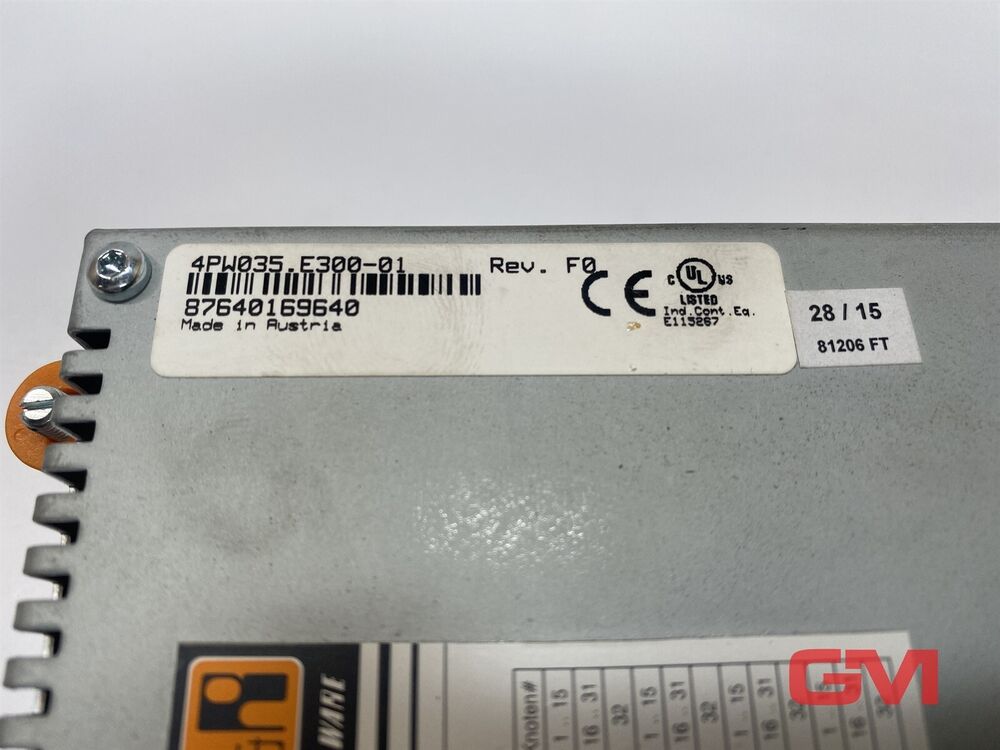 B&R Operating Terminal 4PW035.E300-01 Panelware Compact Hmi Terminal PW35 Rev.F0