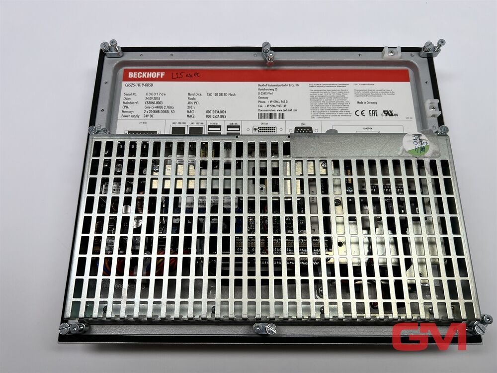 Beckhoff Industrial C6525 Industrial PC C6525-1019-0050 Core i5-4400E 2.7GHz