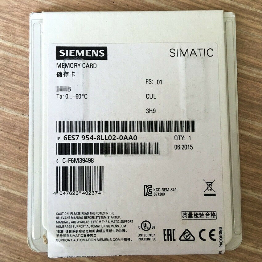 NewSiemens 6ES7954-8LL03-0AA0 S7 MEMORY CARD FOR S7-1X00 CPU 6ES7 954-8LL03-0AA0