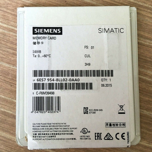 NewSiemens 6ES7954-8LL03-0AA0 S7 MEMORY CARD FOR S7-1X00 CPU 6ES7 954-8LL03-0AA0