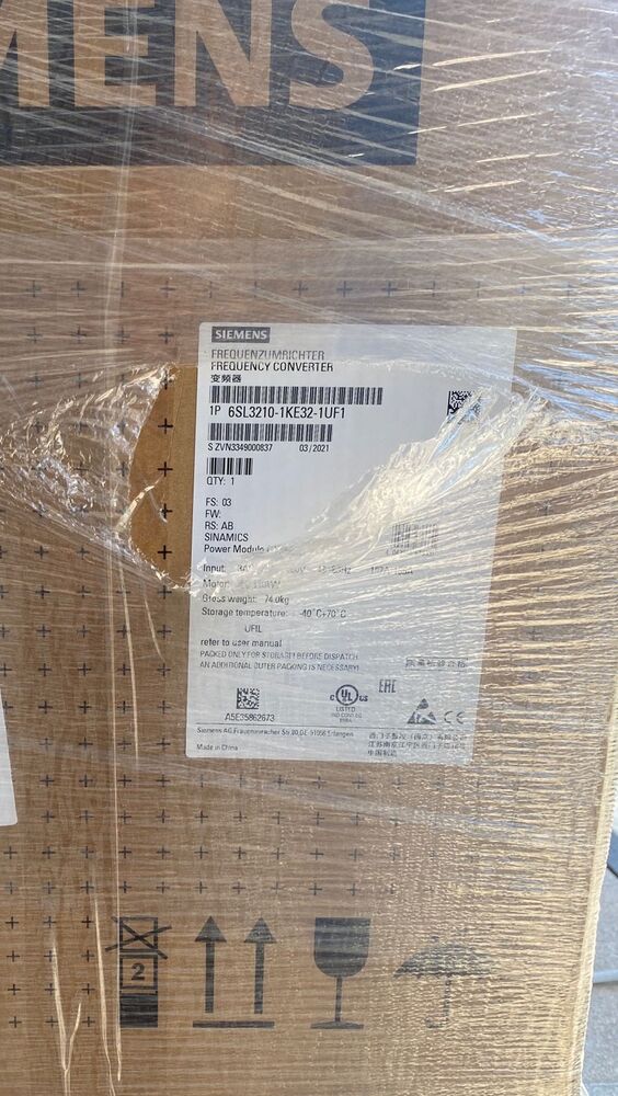 New Siemens SINAMICS G120C 110KW Inverter 6SL3210-1KE32-1UF1 6SL3 210-1KE32-1UF1