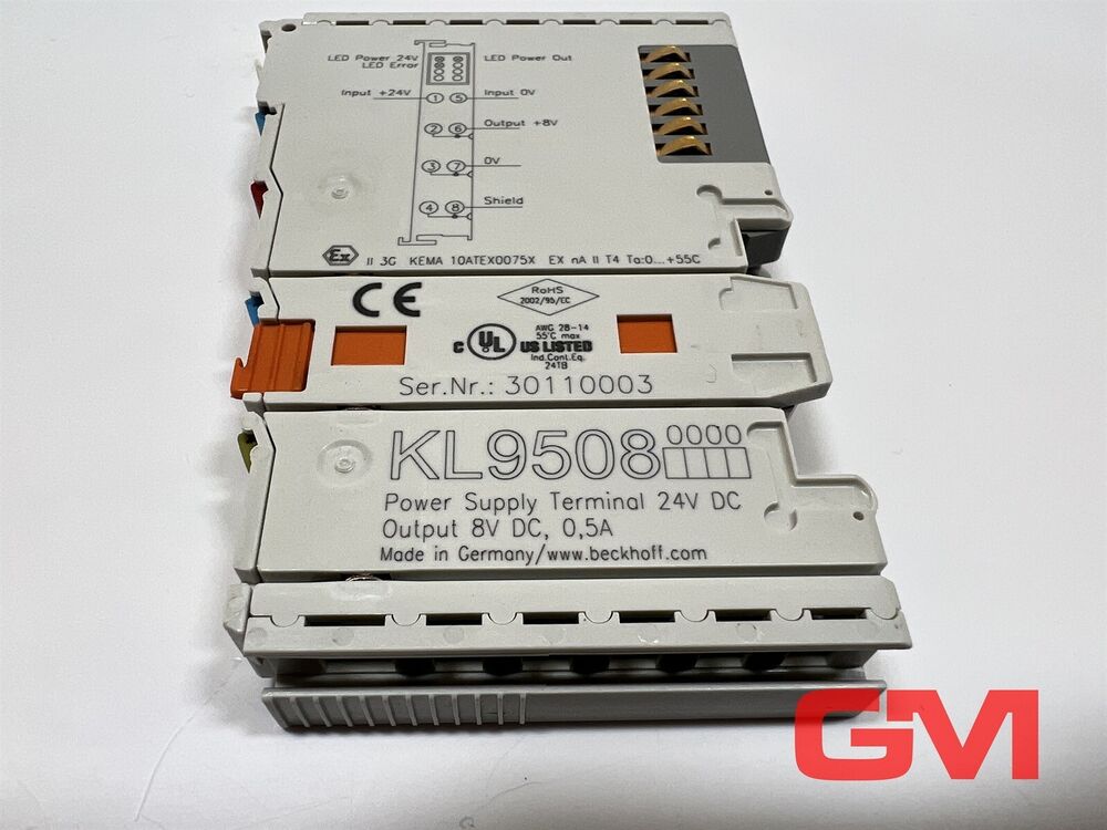 Beckhoff Netzteilklemme KL9508 Power Supply Terminal 24V Dc From 8V Dc 0,5A