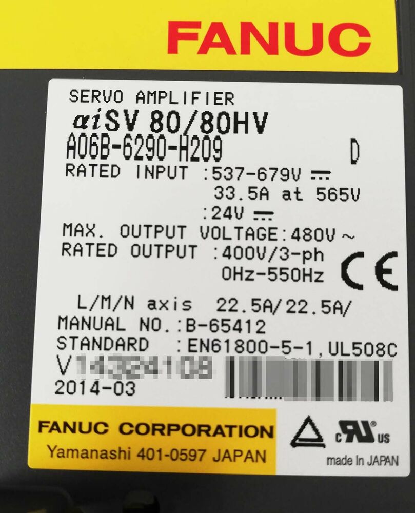 FANUC A06B-6290-H209 Servo Drive A06B6290H209 New In Box Expendited Shipping DHL / UPS / FedEx