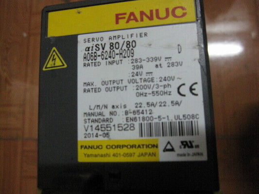 FANUC A06B-6240-H209 Servo Drive A06B6240H209 Refurbished Expendited Shipping DHL / UPS / FedEx