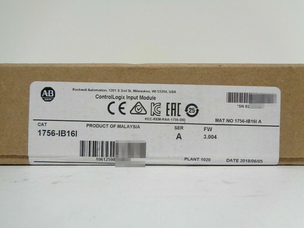 New Factory Sealed Allen Bradley 1756-IB16I /A ControlLogix 16 Point D/I Module DHL / UPS / FedEx