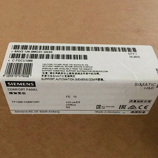 Siemens HMI 6AV2124-1MC01-0AX0 New In Box 6AV21241MC010AX0 Expedited Shipping Fedex / DHL