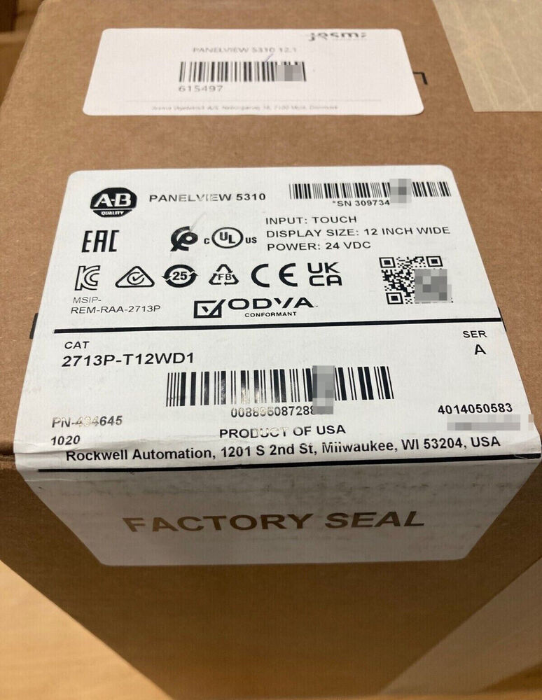 New AB 2713P-T12WD1 Factory Sealing PanelView 5310 2713P-T12WD1 Fast Shipping Fedex or DHL