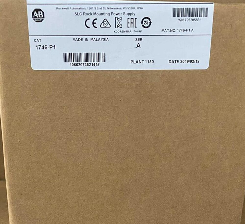 Factory Sealed 1746-P1 SER A SLC 500 Power Supply Rack Module 1746P1 NEW DHL / UPS / FedEx