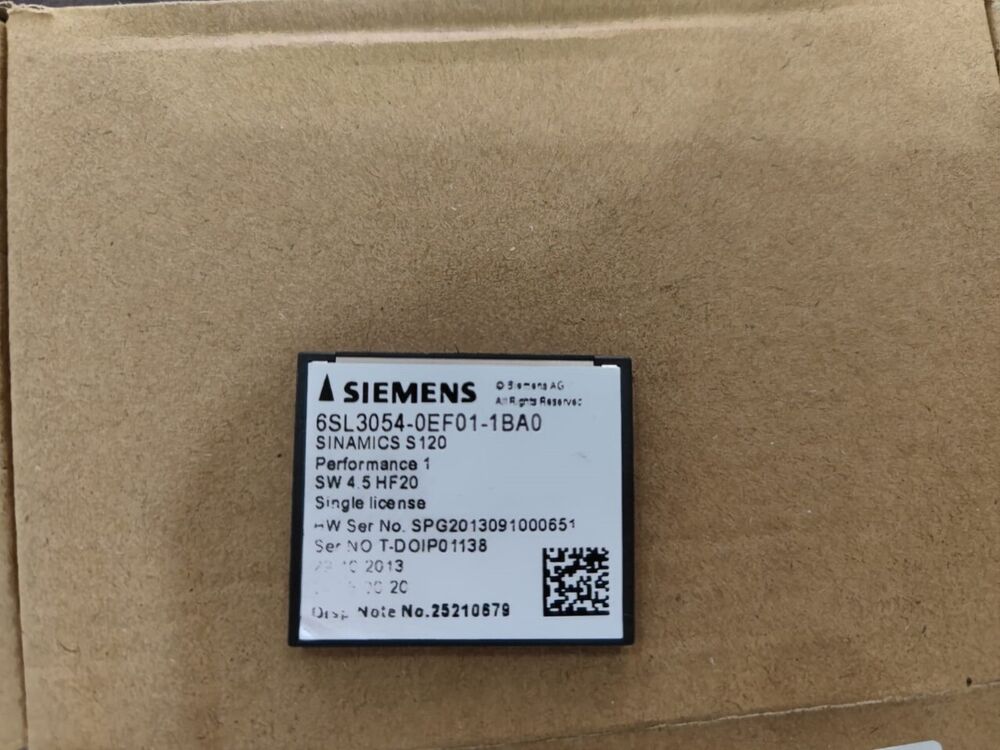 Siemens S120 servo memory card 6SL3054-0EF01-1BA0 in Stock UPS / Fedex / DHL