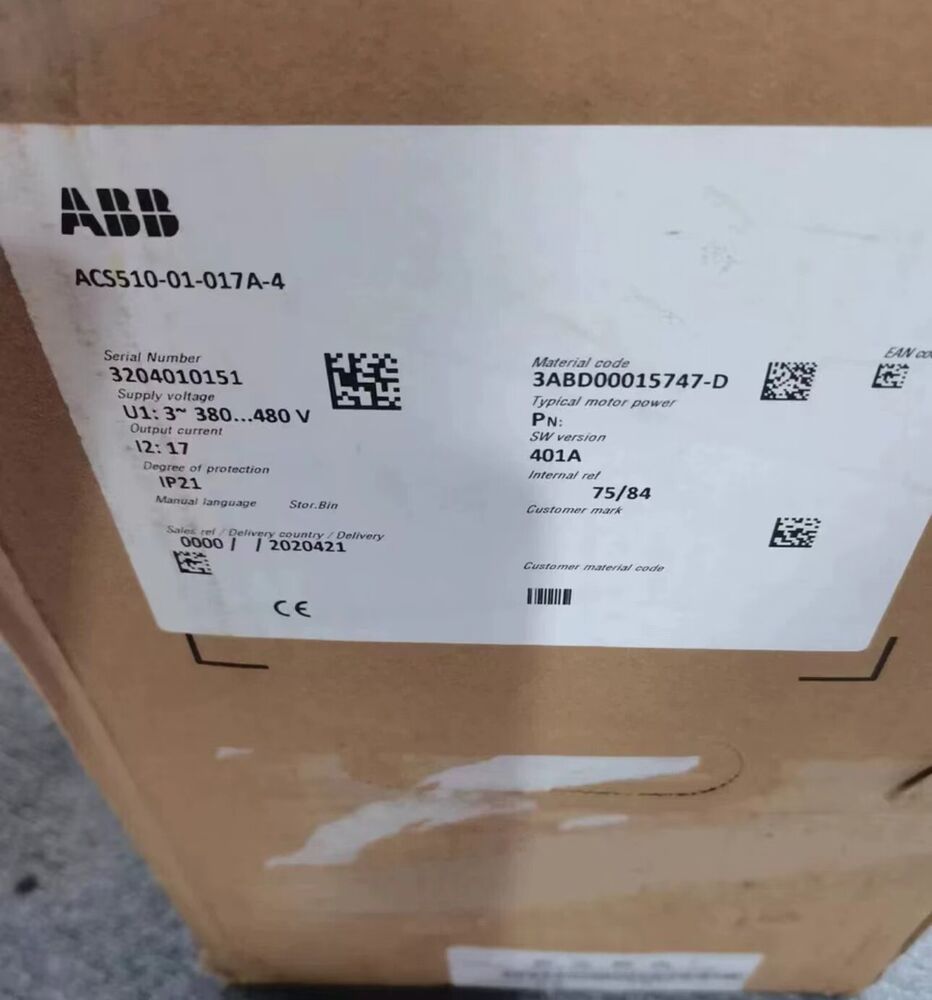 ACS510-01-017A-4 brand new ABB frequency converter with box, free shipping UPS / DHL / Fedex