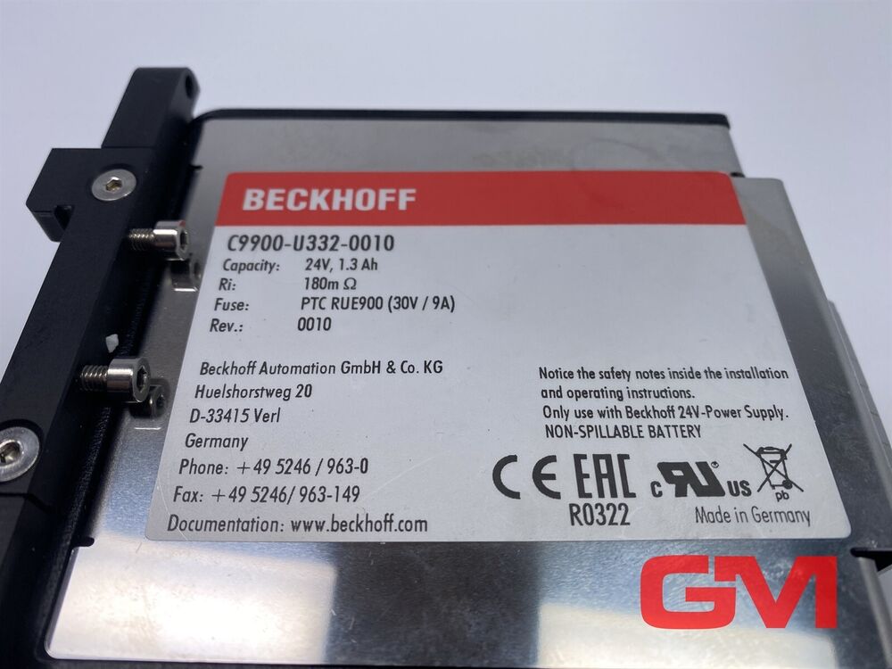 Beckhoff Battery Pack C9900-U332-0010 24-V-Netzteil USV Rev.0010