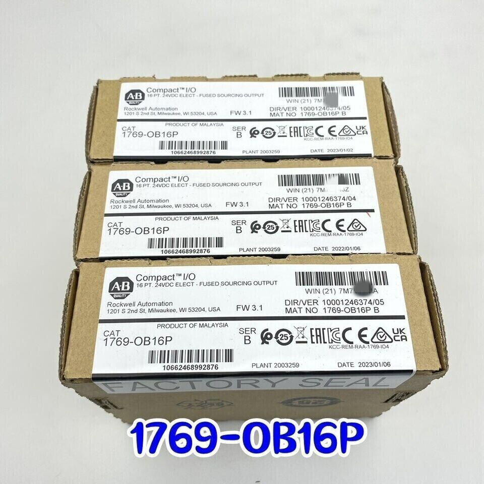 New Factory Sealed AB 1769-OB16P SER B CompactLogix 16 Pt D/O Module 1769OB16P DHL / UPS / FedEx