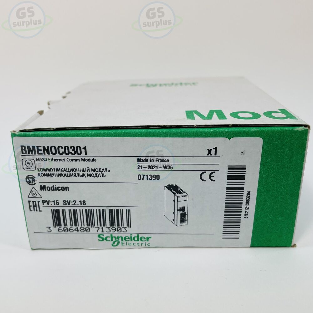 New SCHNEIDER BMENOC0301 M580 Ethernet Communication Module UPS / DHL / Fedex