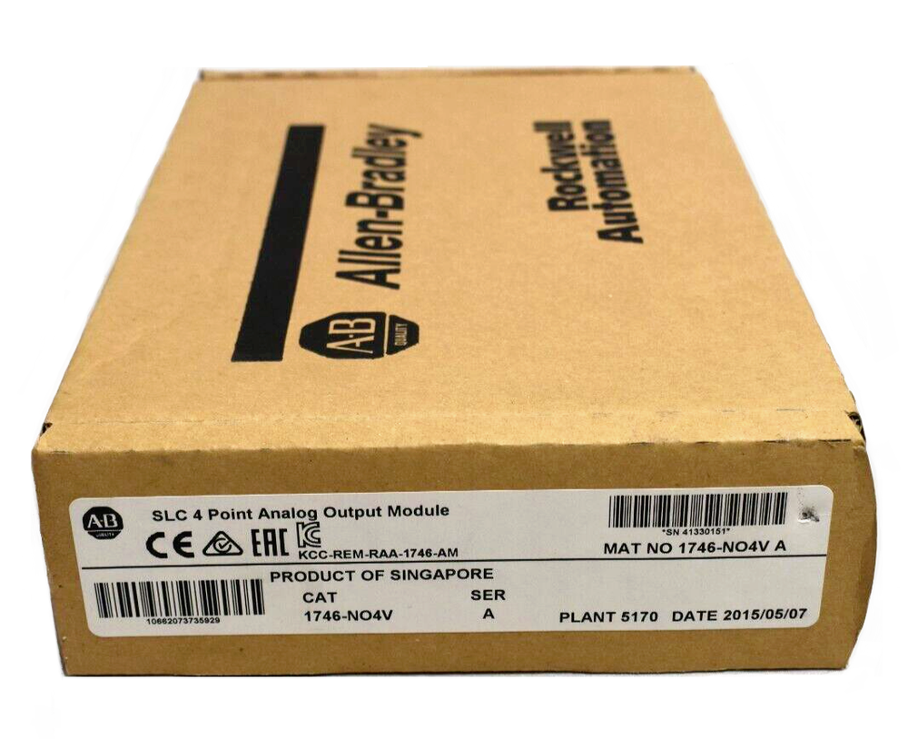 New Allen-Bradley AB 1746-NO4V SER A SLC 500 Analog Output Module 1746NO4V DHL / UPS / FedEx