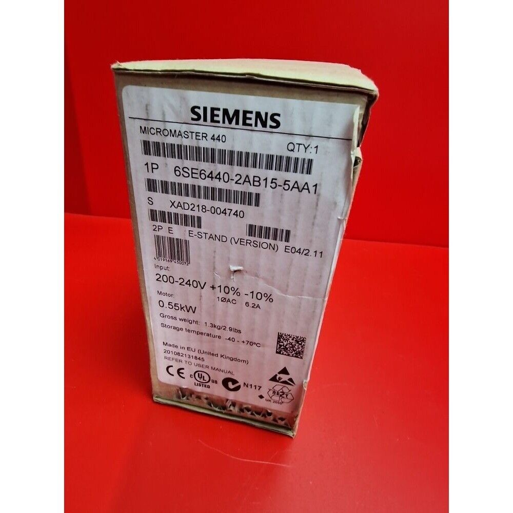 New Siemens MICROMASTER440 without filter 6SE6440-2AB15-5AA1 6SE6 440-2AB15-5AA1