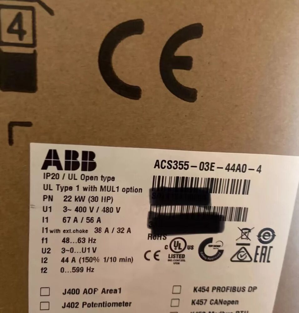 ACS355-03E-44A0-4 brand new ABB frequency converter with box, free shipping UPS / DHL / Fedex