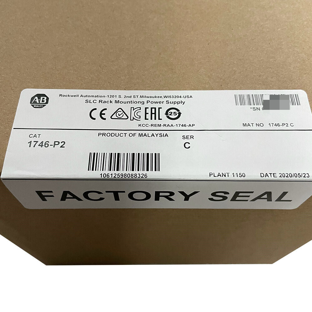 Factory Sealed Allen-Bradley 1746-P2 Chassis Power Supply PLC 1746-P2 New In Box DHL / UPS / FedEx