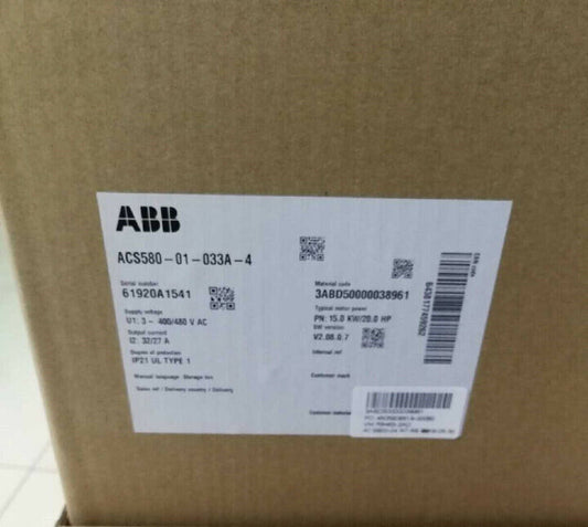 1PCS NEW ACS580-01-033A-4 ABB Frequency Converter ACS580-01-033A-4