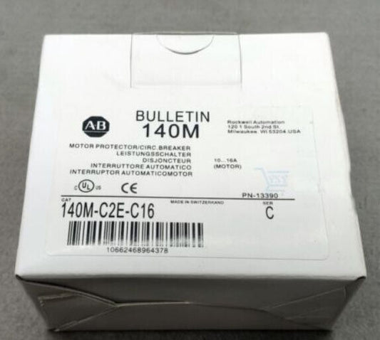 Allen-Bradley 140M-C2E-C16 Standard Magnetic Trip Breaker Motor Protection AB DHL / UPS / FedEx