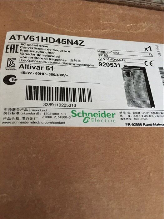 1PC New Schneider ATV61HD45N4Z Inverter In Box Expedited Shipping DHL / UPS / FedEX